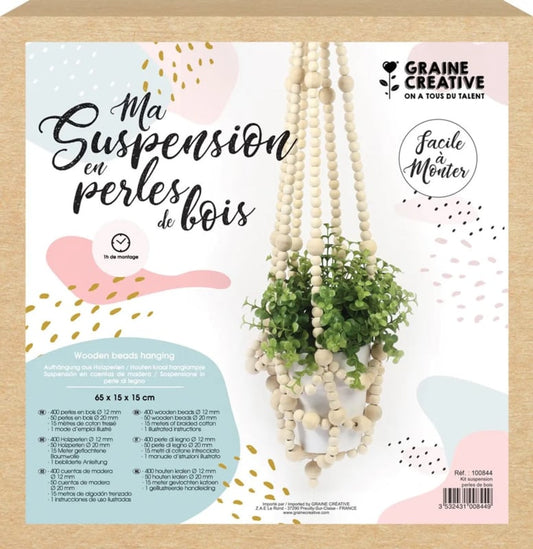 Houten kralen hanger