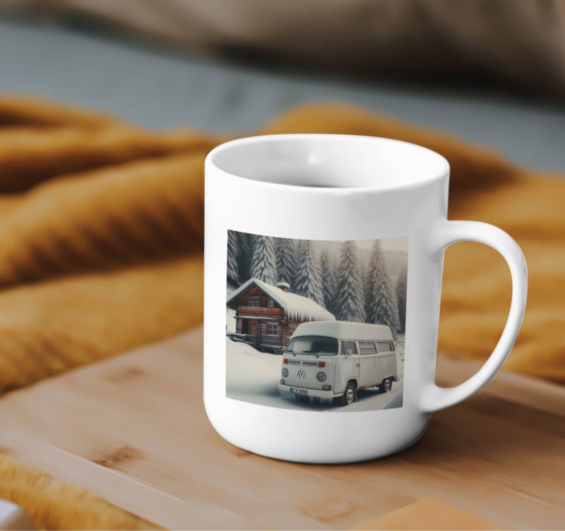 Mok Volkswagen T2 sneeuw