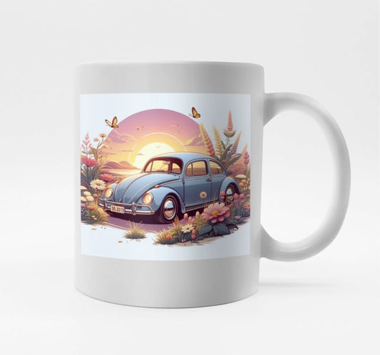 Mok Volkswagen Kever zonsondergang