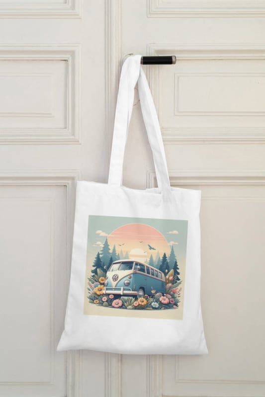 Tote bag Bus zonsondergang